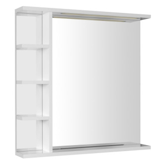 KORIN zrkadlo s LED osvetlením a policami 70x70x12cm