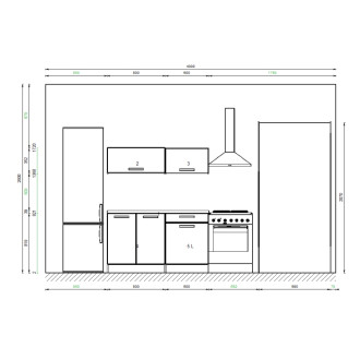 Kuchynský set KUCH107, 140 cm, kombinácia sivá onyx + dub arlington