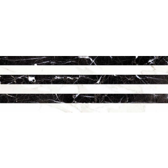 CARRARA obklad Relieve Stripe Albinegro Brillo G 20x60 (1,20 m2) CAR003