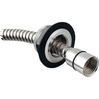 Sprchová průchodka na okraj vany včetně hadice  F1/2"-M3/8", kulatá, chrom 1205-04