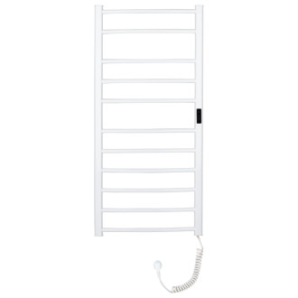 CERANO - Elektrický sušiak uterákov Luca, s displejom - 187 W - biela lesklá - 1160x550 mm