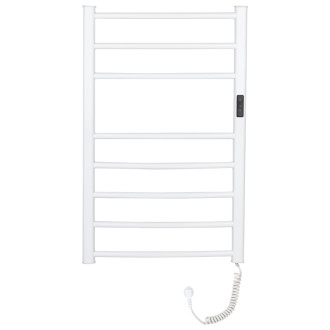 CERANO - Elektrický sušiak uterákov Luca, s displejom - 128 W - biela lesklá - 860x550 mm
