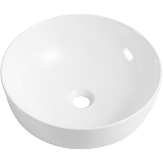 CERANO - Umývadlo keramické Marcello - na dosku - biela lesklá - Ø 42 cm