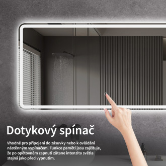 CERANO - Kúpeľňové LED zrkadlo Aspetto - 100x70 cm