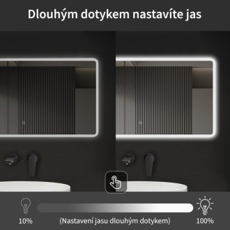 CERANO - Kúpeľňové LED zrkadlo Grande - 60x80 cm