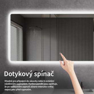 CERANO - Kúpeľňové LED zrkadlo Grande - 60x80 cm