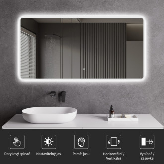 CERANO - Kúpeľňové LED zrkadlo Grande - 60x80 cm