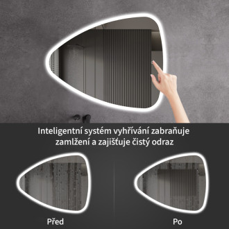 CERANO - Kúpeľňové LED zrkadlo Riflettore - 80x65 cm