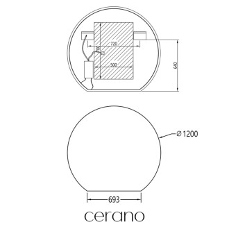 CERANO - Kúpeľňové LED zrkadlo Rondo - Ø 120 cm