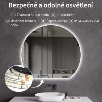 CERANO - Kúpeľňové LED zrkadlo Rondo - Ø 120 cm