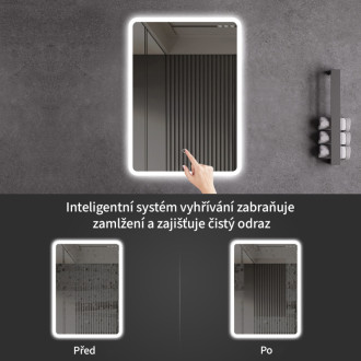 CERANO - Kúpeľňové LED zrkadlo Silvano - 60x80 cm
