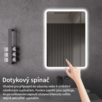 CERANO - Kúpeľňové LED zrkadlo Silvano - 60x80 cm