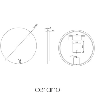 CERANO - Kúpeľňové LED zrkadlo Specchio - Ø 100 cm