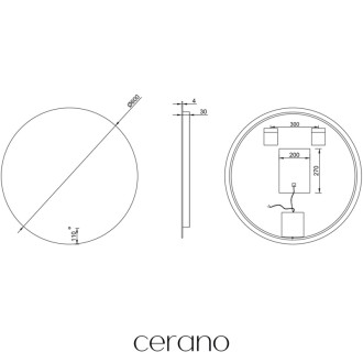 CERANO - Kúpeľňové LED zrkadlo Specchio - Ø 60 cm