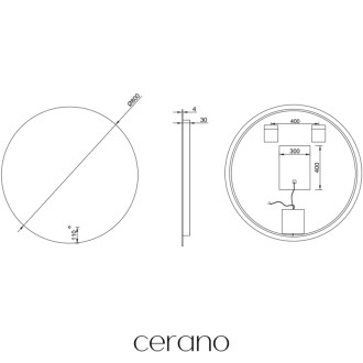 CERANO - Kúpeľňové LED zrkadlo Specchio - Ø 80 cm