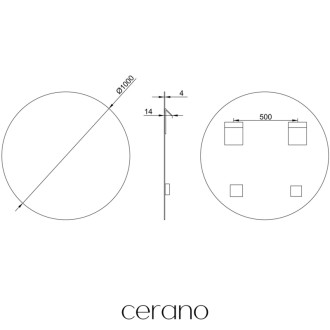 CERANO - Kúpeľňové zrkadlo Specchio - Ø 100 cm