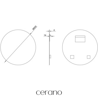 CERANO - Kúpeľňové zrkadlo Specchio - Ø 60 cm