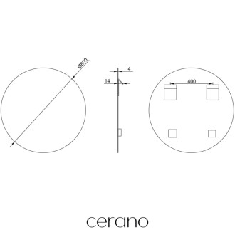 CERANO - Kúpeľňové zrkadlo Specchio - Ø 80 cm