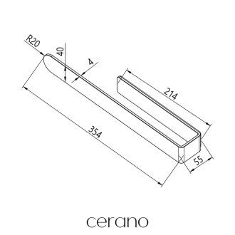 CERANO - Samolepiaci držiak na uteráky Donatello - čierna matná