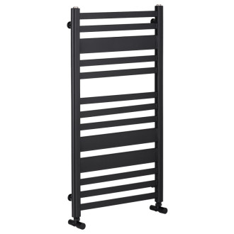 CERANO - Kúpeľňový radiátor Enrico - bočné pripojenie - 467W - čierna matná - 970x550 mm