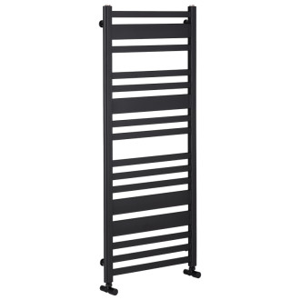 CERANO - Kúpeľňový radiátor Enrico - bočné pripojenie - 559W - čierna matná - 1210x550 mm