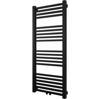 CERANO - Kúpeľňový radiátor Franko - stredové pripojenie 50mm - 392W - čierna matná - 1200x500 mm