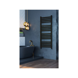 CERANO - Kúpeľňový radiátor Fulgidus - bočné pripojenie - 616W - čierna matná - 1190x430 mm