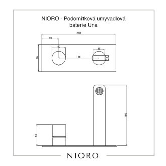 CERANO - Podomietková umývadlová batéria Una - chróm