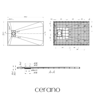 CERANO - Sprchová vanička obdĺžniková Gusto - SMC/minerálny kompozit - štruktúrovaná biela matná - 120x80 cm