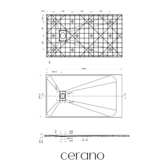 CERANO - Sprchová vanička obdĺžniková Gusto - SMC/minerálny kompozit - štruktúrovaná biela matná - 160x90 cm