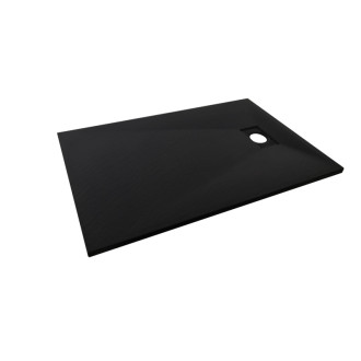 CERANO - Sprchová vanička obdĺžniková Gusto - SMC/minerálny kompozit - štruktúrovaná čierna matná - 120x90 cm