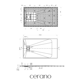 CERANO - Sprchová vanička obdĺžniková Gusto - SMC/minerálny kompozit - štruktúrovaná čierna matná - 140x80 cm