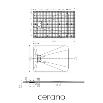 CERANO - Sprchová vanička obdĺžniková Gusto - SMC/minerálny kompozit - štruktúrovaná čierna matná - 140x90 cm