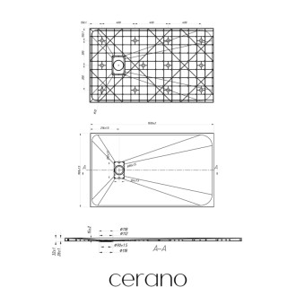 CERANO - Sprchová vanička obdĺžniková Gusto - SMC/minerálny kompozit - štruktúrovaná čierna matná - 150x90 cm