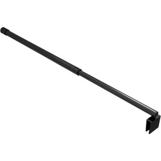 CERANO - Sprchová vzpera guľatá, teleskopická Onyx - čierna matná - 77-140 cm