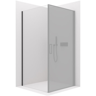 CERANO - Sprchová zástena pre dvere Porte L/P - 8 mm - čierna matná, transparentné sklo - 100x195 cm - jednodielna pevná