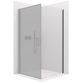 CERANO - Sprchová zástena pre dvere Porte L/P - 8 mm - čierna matná, transparentné sklo - 100x195 cm - jednodielna pevná