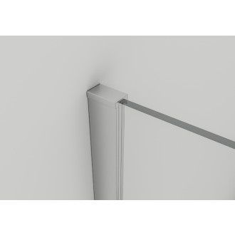 CERANO - Sprchová zástena Walk-in Onyx Round Ľ/P - 8 mm - guľatá vzpera - chróm, transparentné sklo - 110x200 cm