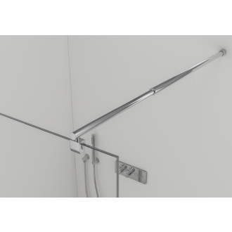CERANO - Sprchová zástena Walk-in Onyx Round Ľ/P - 8 mm - guľatá vzpera - chróm, transparentné sklo - 110x200 cm
