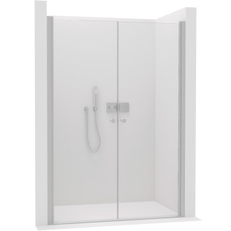 CERANO Sprchové 2-krídlové dvere Antelo L/P chróm, transparentné sklo 116x190cm CER-432337