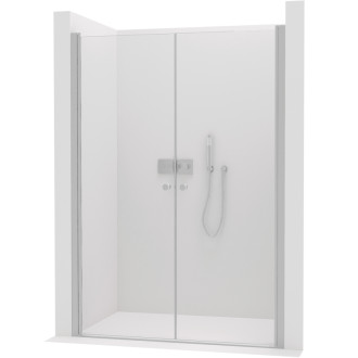 CERANO - Sprchové 2-krídlové otočné dvere Antelo L/P - 6 mm - chróm, transparentné sklo - 160x190 cm