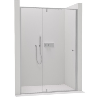 CERANO - Sprchové pivotové dvere Santini Ľ/P - 6 mm - chróm, transparentné sklo - 110x195 cm