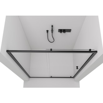 CERANO - Sprchové posuvné dvere Varone POINT Ľ/P - 6 mm - čierna matná, transparentné sklo - 110x195 cm
