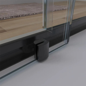 CERANO - Sprchové posuvné dvere Varone POINT Ľ/P - 6 mm - čierna matná, transparentné sklo - 130x195 cm