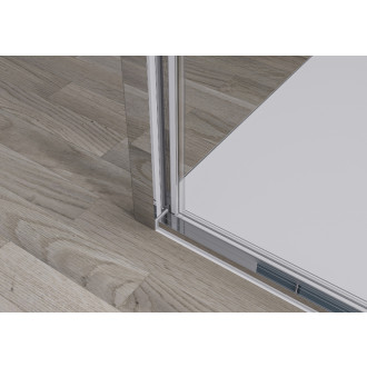 CERANO - Sprchovací kút Ferri Ľ/P - 6 mm - chróm, transparentné sklo - 90x90 cm - pivotový