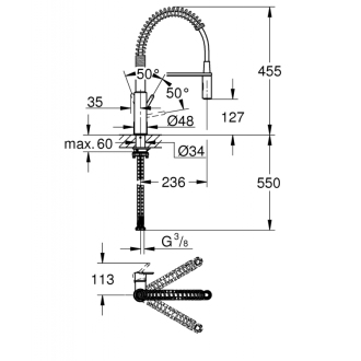GROHE GET drezová batéria chróm 30361000