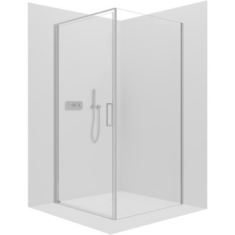 CERANO - Sprchovací kút Porte Ľ/P - 8 mm - chróm, transparentné sklo - 80x70 cm - otočný