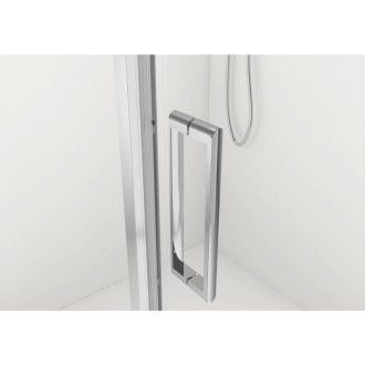 CERANO - Sprchovací kút Porte Ľ/P - 8 mm - chróm, transparentné sklo - 80x80 cm - otočný
