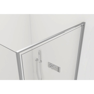 CERANO - Sprchovací kút Porte Ľ/P - 8 mm - chróm, transparentné sklo - 80x80 cm - otočný