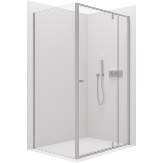CERANO - Sprchovací kút Santini Ľ/P - 6 mm - chróm, transparentné sklo - 140x100 cm - pivotový